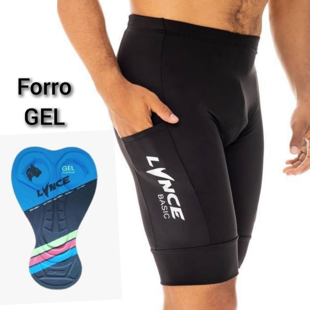 Bermuda Ciclismo bike Forro Super Gel Tri Densidade Masculina