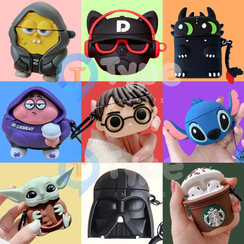 Case protetora para Airpods 1 e 2 i12 capa de silicone Capinha
