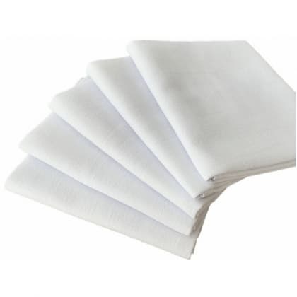 Pano De Prato Lomaer Sacaria 50 x 70 cm Liso 06 Unidades Branco