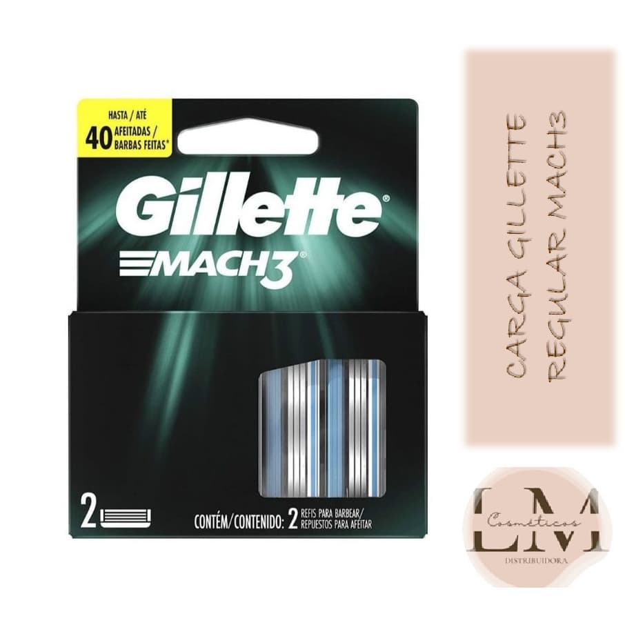 Carga para Aparelho de Barbear Gillette Mach3 Regular C/ 2 unidades