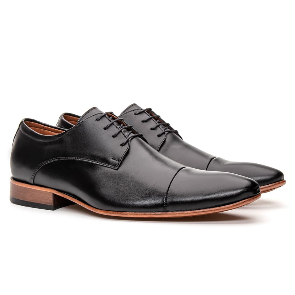 Sapato Social Masculino Estilo Italiano 100% Couro Wholecut de Amarrar