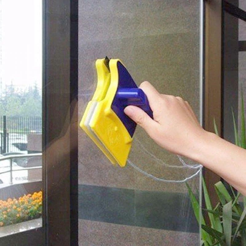 Limpador Magnético Para Vidro Janelas E Aquários Com Feltro E Imã