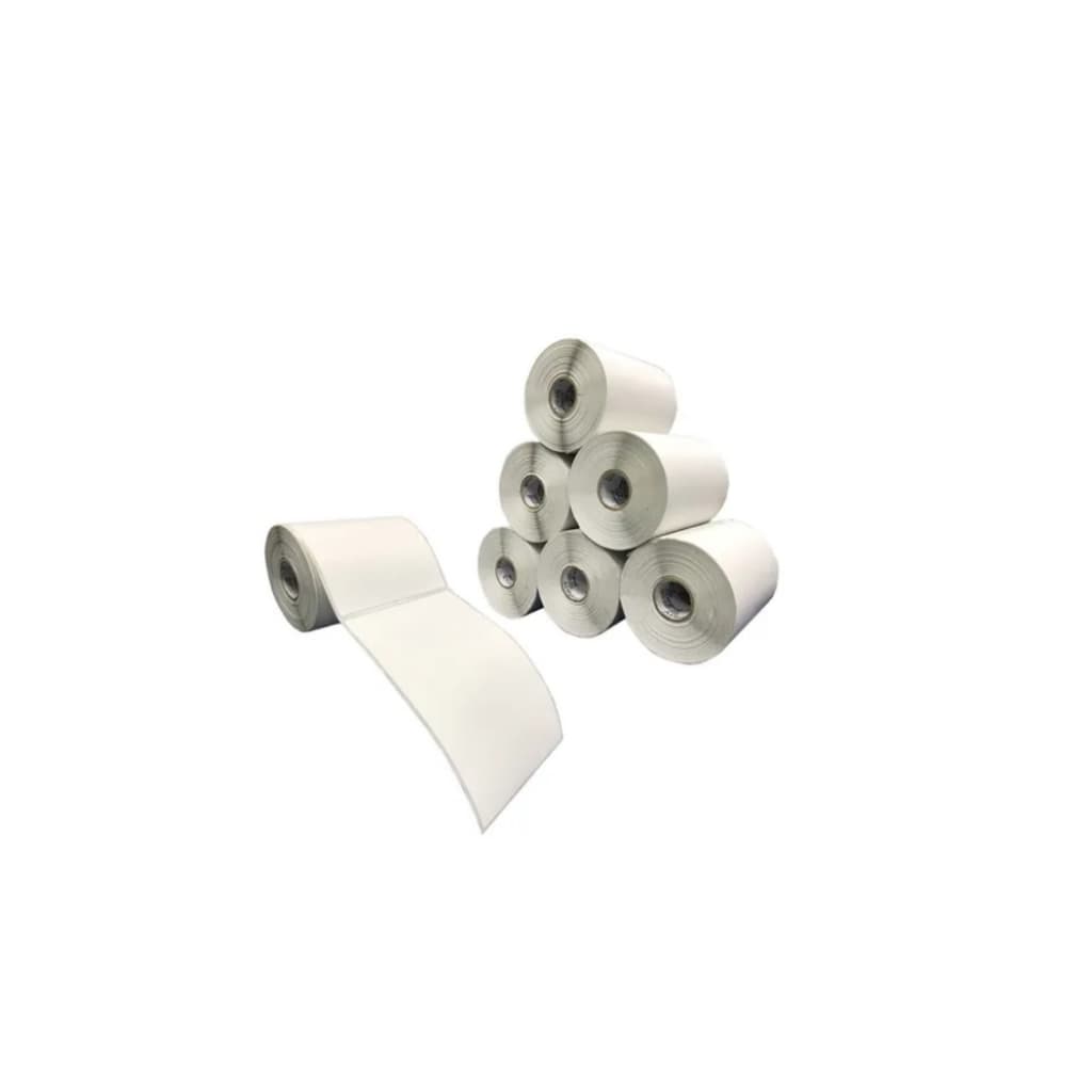 50 Rolos Etiqueta 10x15 100x150 Térmica Serrilha