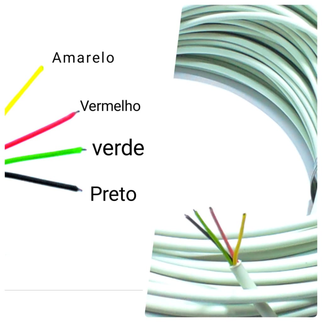 Cabo Manga 4 Vias X 26 Awg S/ Blindagem Bege 4x26 Sb