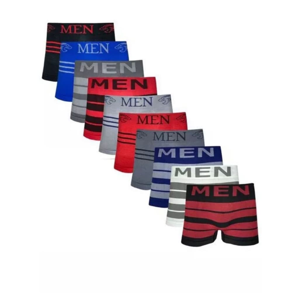 Kit 10 Cuecas Boxer Masculina Sem Costura