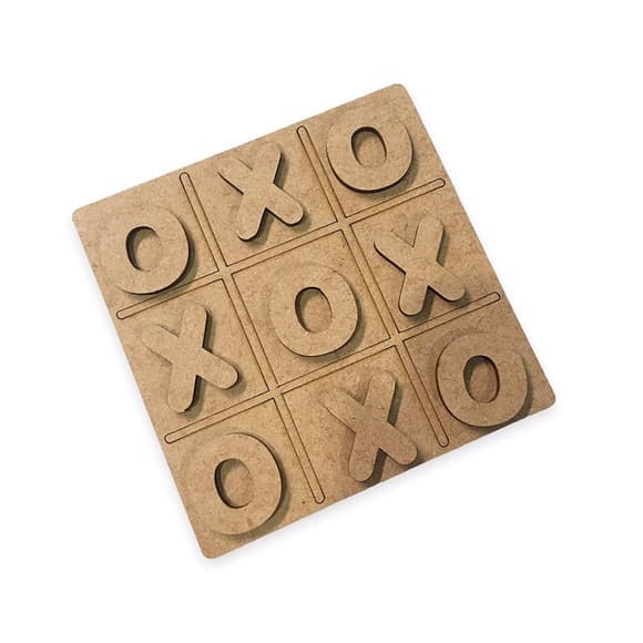 20 Jogo Da Velha Com Tabuleiro (Brinquedo/Presente/Lembrancinha) Em MDF 3mm Jogos Tabuleiro