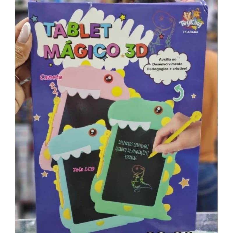Lousa Mágica Dinossauro Infantil Com Tela LCD