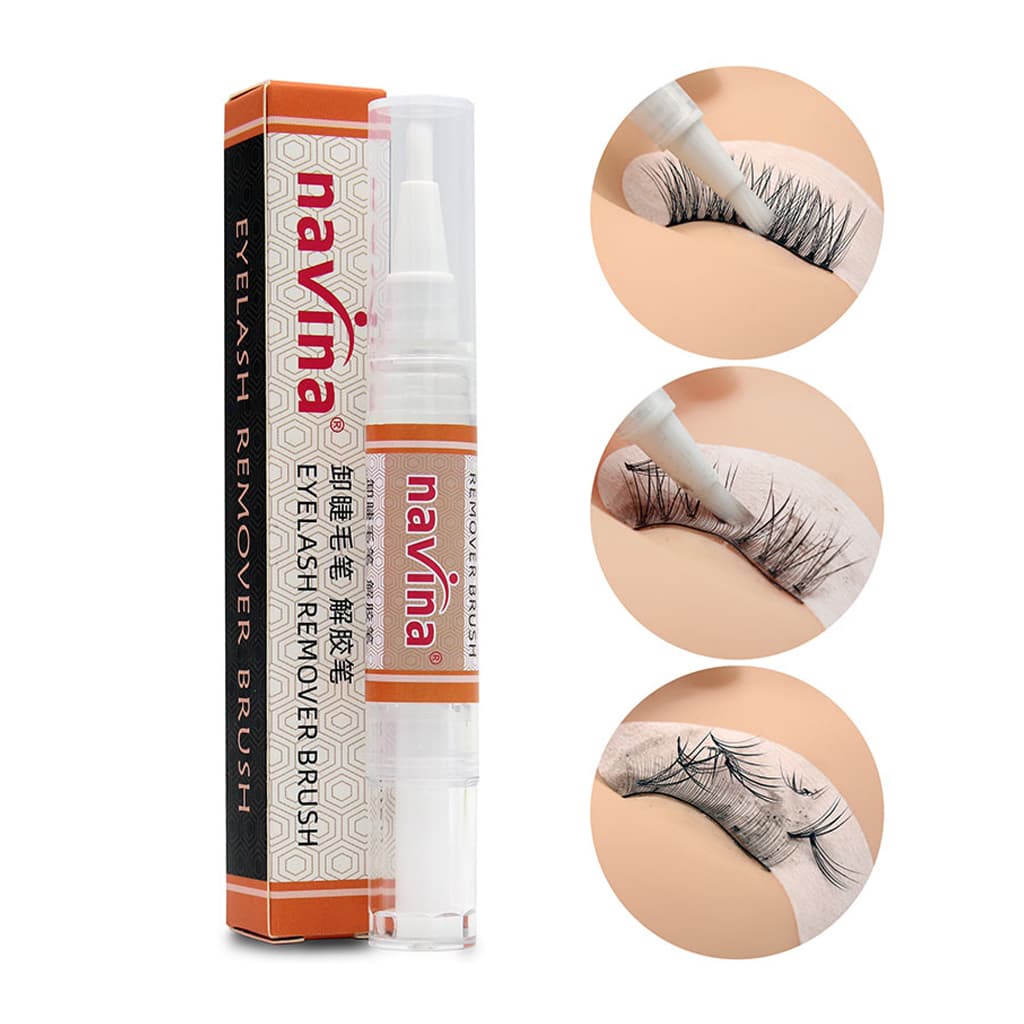 Caneta Removedora de Cola Navina com Pincel para Cílios Fio a Fio Profissional