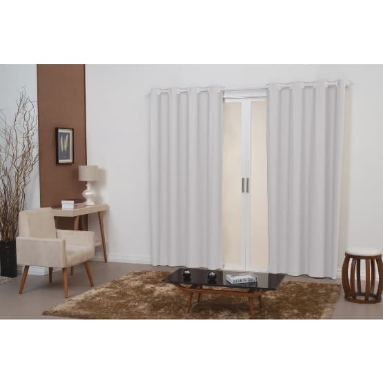 Cortina Blackout PVC corta 100 % a luz 2,80 X 2,30 m