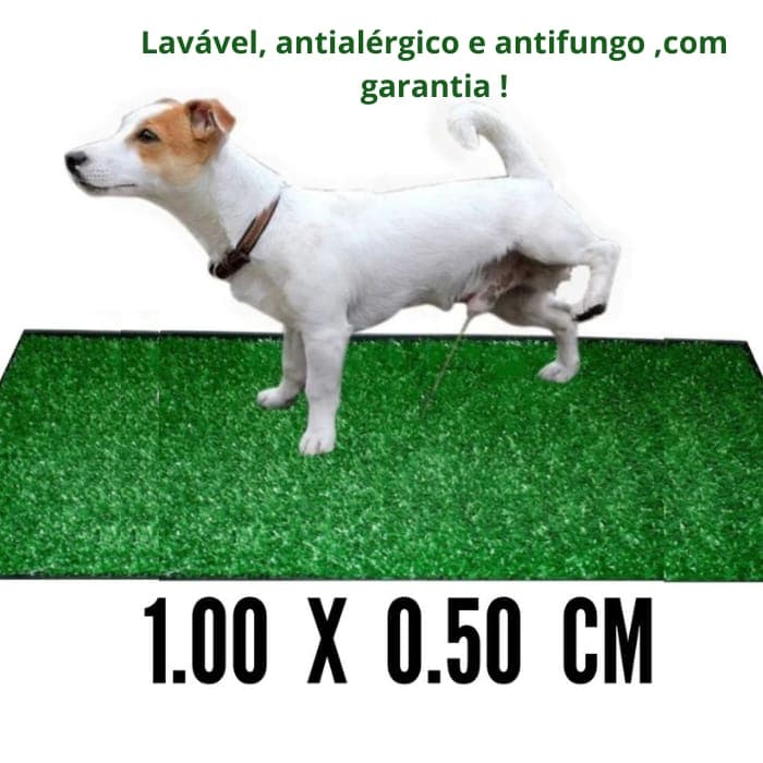 Tapete Grama Sintética 1,00 metro x 50CM Sanitário Pet Higiênico