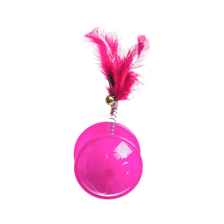 Bolinha Com Guizo Brinquedo Rosa Para Gatos Adulto Filhote