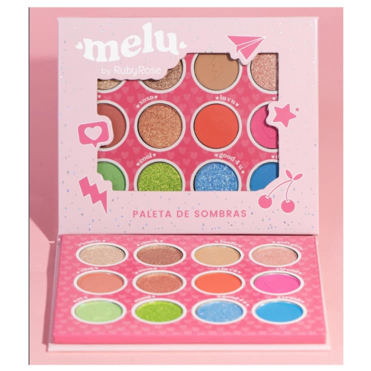 Paleta De Maquiagem 12 Sombras Melu By Ruby Rose