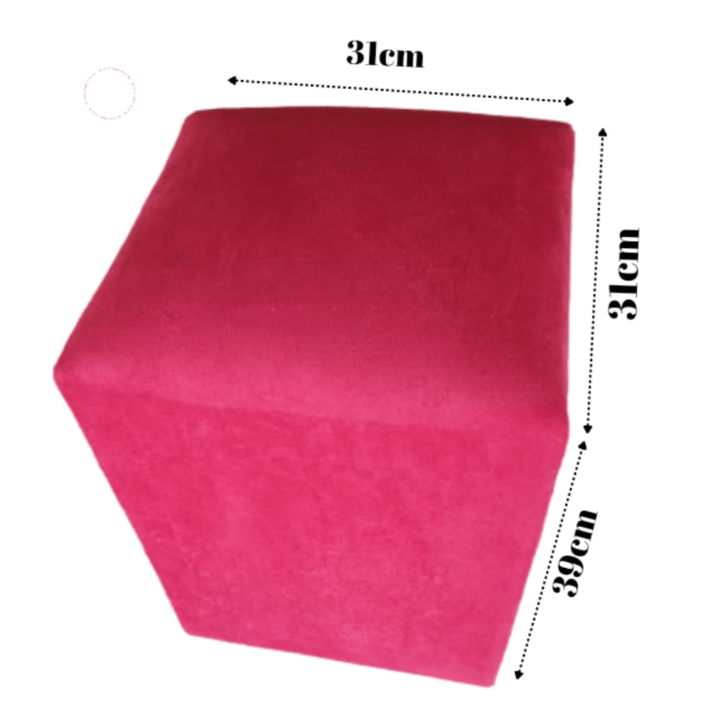 Puff Quadrado 34x34x40 Super Reforçado Com Duratex nas Laterais