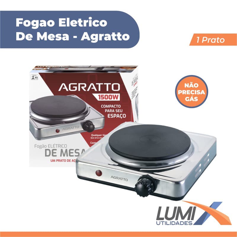 fogão elétrico de  1 boca para qualquer tipo de panela 1500w potência 127v ou 220v