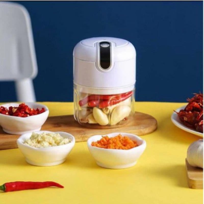 Mini Processador Triturador Moedor Elétrico Alho S/ Fio USB