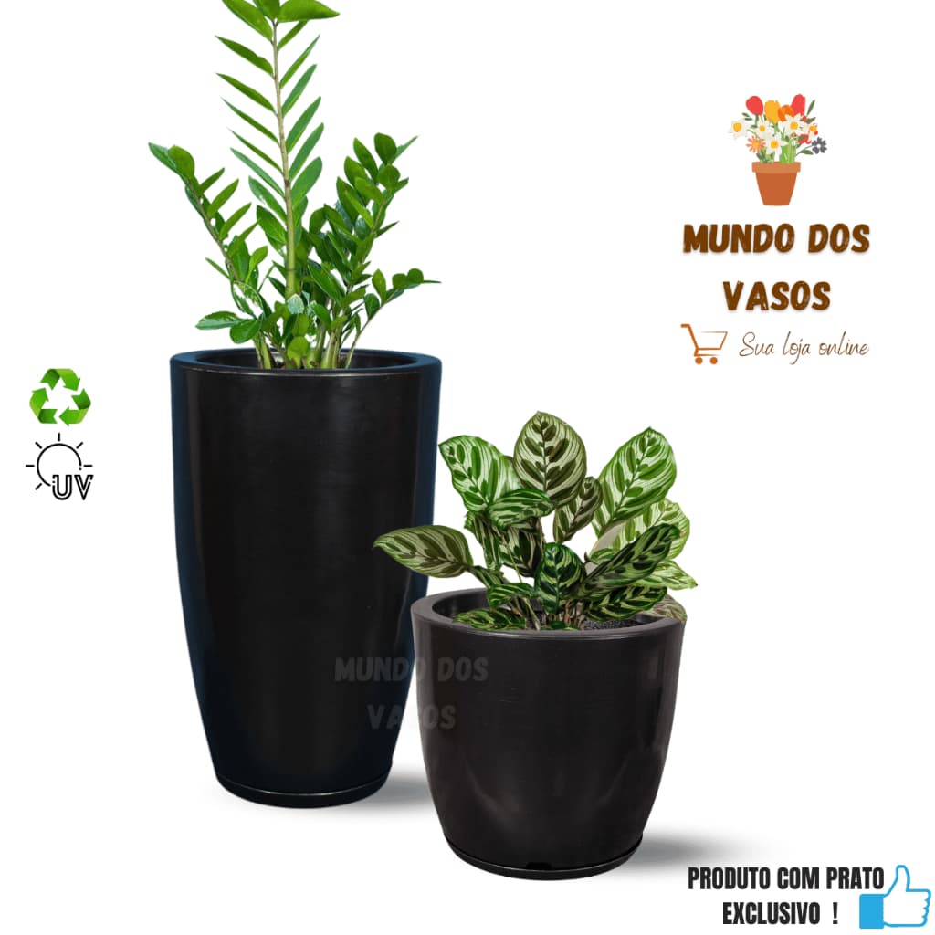 JOGO DE VASOS COLUNA RED POLIDA N01 E VASO BOJO POLIDO N01