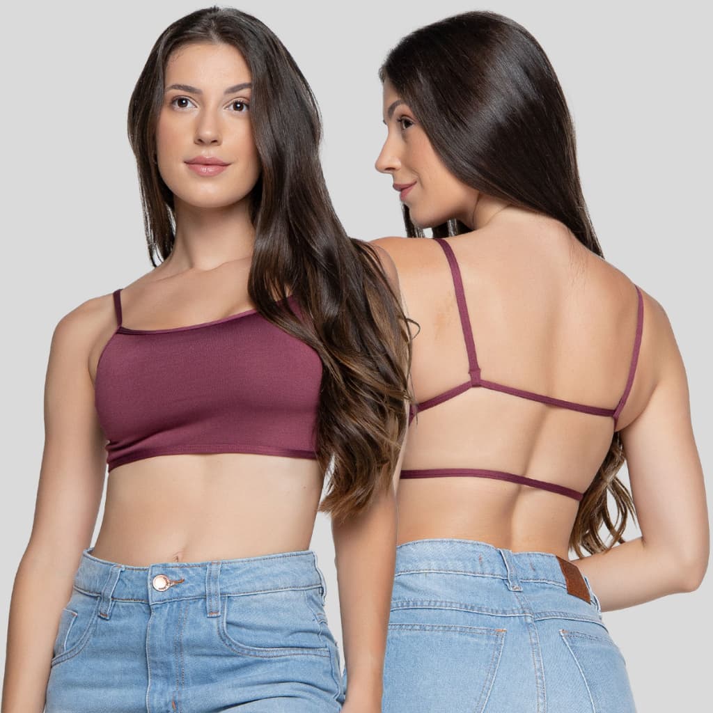 Kit 5 Top Gringa Moda Feminina Cropped Costa Nua Alcinha Fina Academia Dyeu Modas