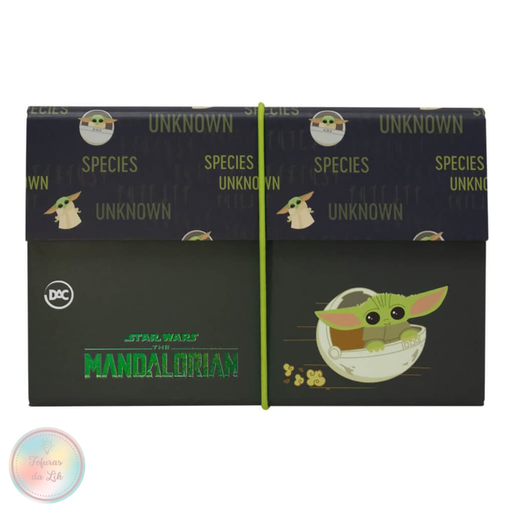 Pasta Sanfonada Yoda Mandalorian Star Wars Pequena C/6 Div
