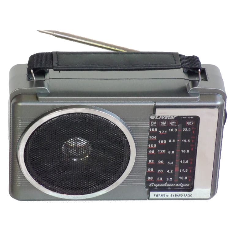 Radio Am Fm Pilha e Luz 10v 220v livstar Cnn-1394