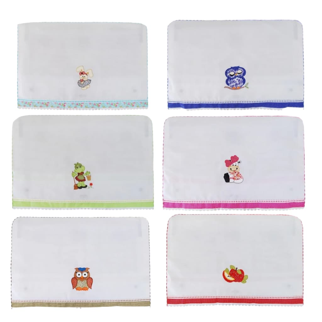 Capa Decorativa P/ Tampa Fogao 6 Bocas Bordado