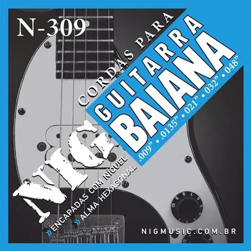 Encordoamento Corda Guitarra Baiana 009 Nig Niquel  N309