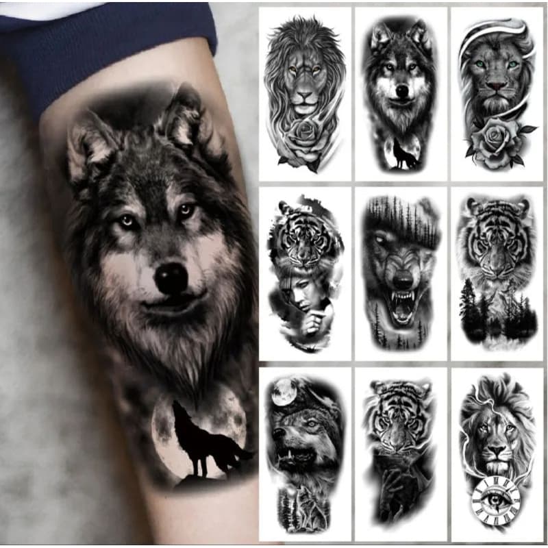 Tatuagem temporária masculina e feminina fake.