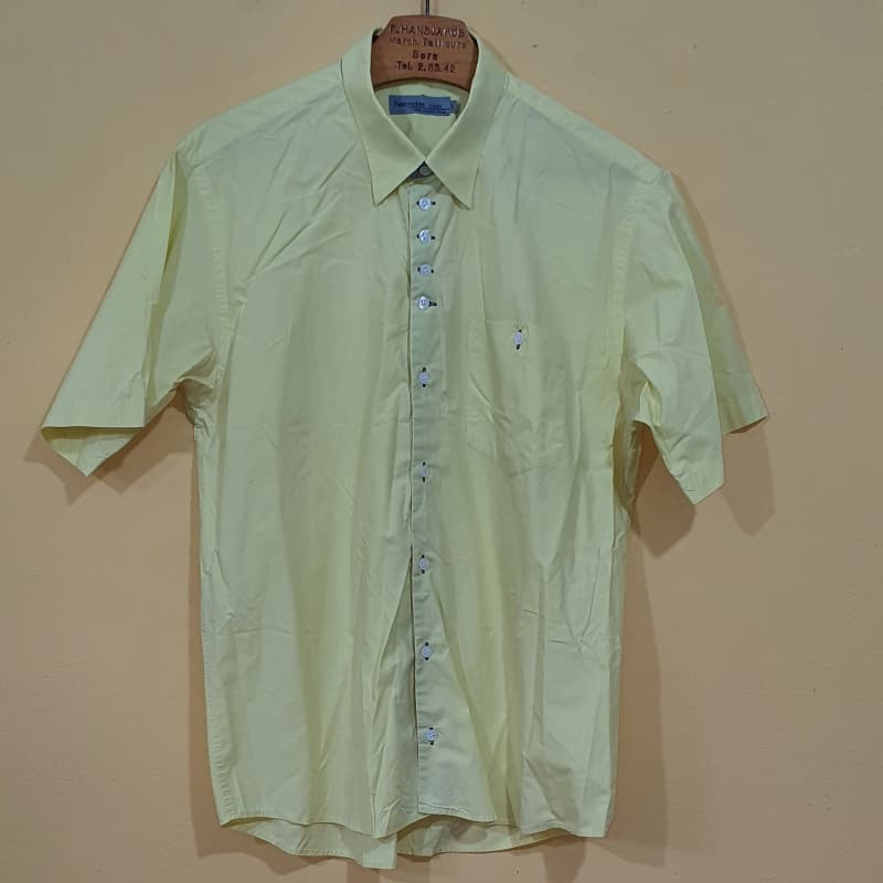 CAMISA MASCULINA MANGA CURTA AMARELA FASCYNIOS