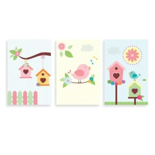 Quadro Decorativo kit 3 peças Sala Quarto Cozinha Decoração 20x30 Quarto Bebê Infantil Menina