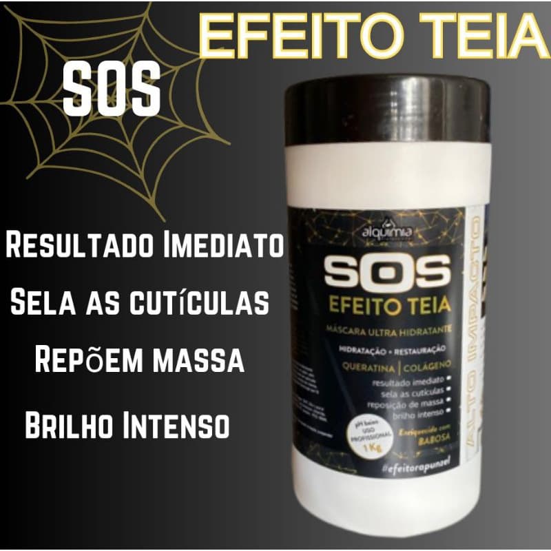 Máscara Restauradora e Ultra Hidratante SOS Efeito Teia Alquimia Professional 1kg