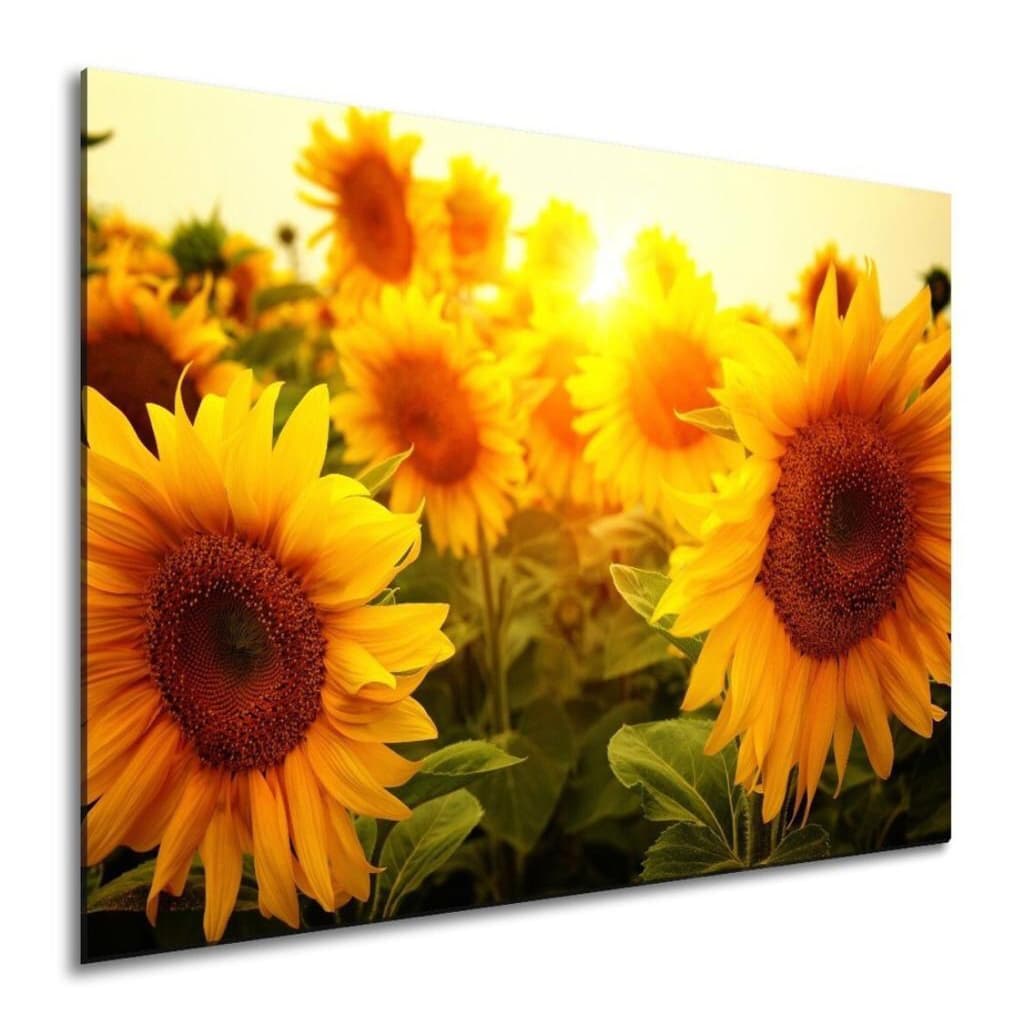 Quadro Decorativo Grande 1 Peça Girassol Flor Paisagem Jardim