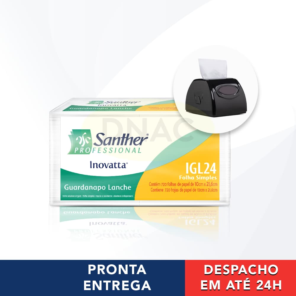 720 Guardanapos De Papel Branco Interfolhado Cai Cai Para Porta Guardanapos De Mesa - Santher