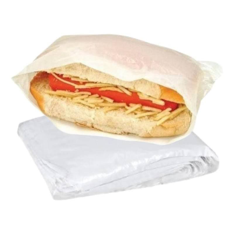 Saco Plástico Descartável Cachorro Quente Hot Dog Doguinho 100 unidades