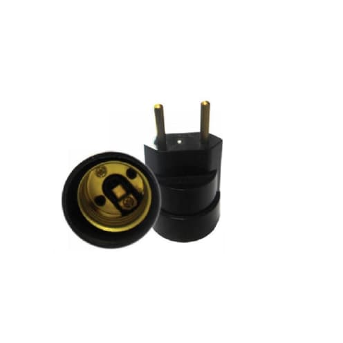 Soquete E27 Com Plug Macho Adaptador Ideal Instalação Temporária