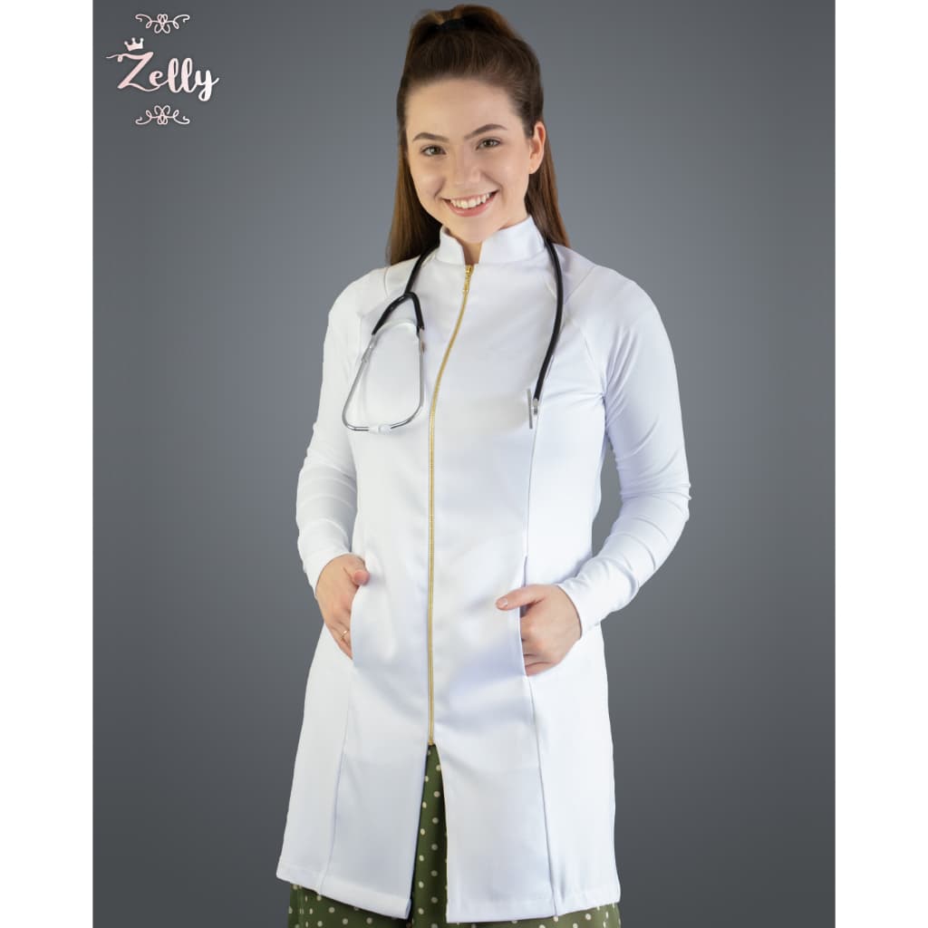 Kit Jaleco Feminino Tecnológico  + Jaleco feminino modelo Juliana com bordados