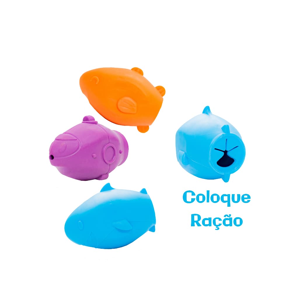 Kit Fundo do Mar 3 Brinquedos de Borracha para cães