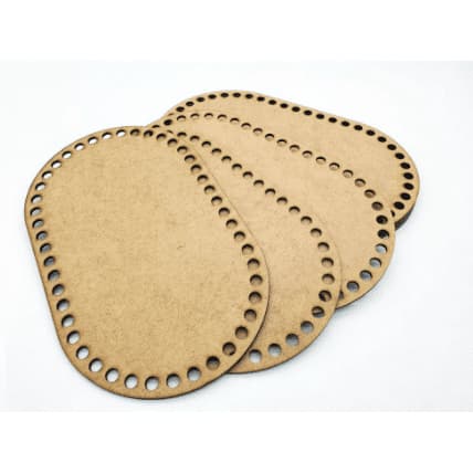 Base de crochê oval vários tamanhos