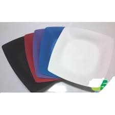 Pratos Quadrados Plastico Refeição Cores