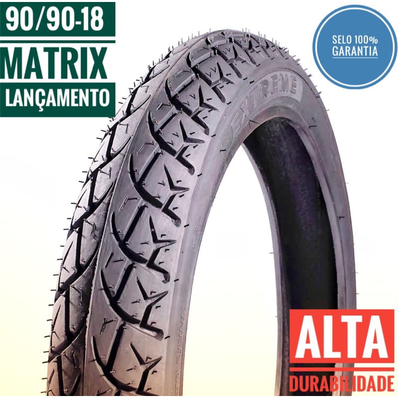 Pneu Traseiro 90/90-18  Cg125 150 Ybr125 Honda Yamaha Today PNEU TRASEIRO TITAN 125 FAN 160 EXTREME
