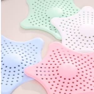 2 Tampa De Silicone Ralo Pia Tampa Estrela Cozinha Banheiro Universal Filtro