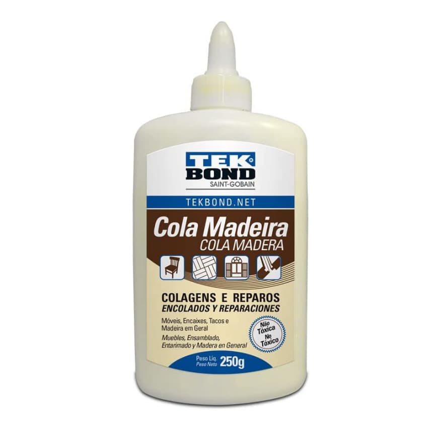 Cola Madeira 250g para Reparos e Colagens - Tekbond