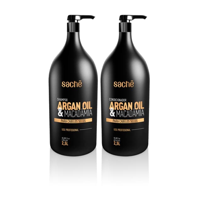 Kit Lavatório Argan Oil E Macadâmia Sachê 2,5l Shampoo Cond