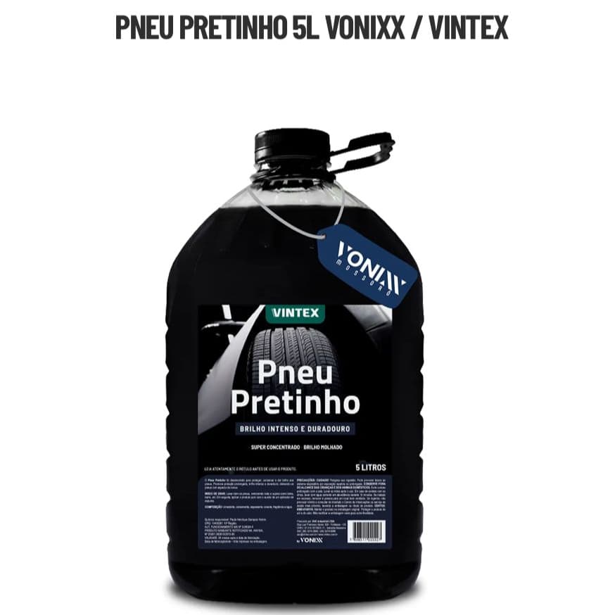 Pneu Pretinho Automotivo Brilha Pneus Carro Moto 5l - Vonixx