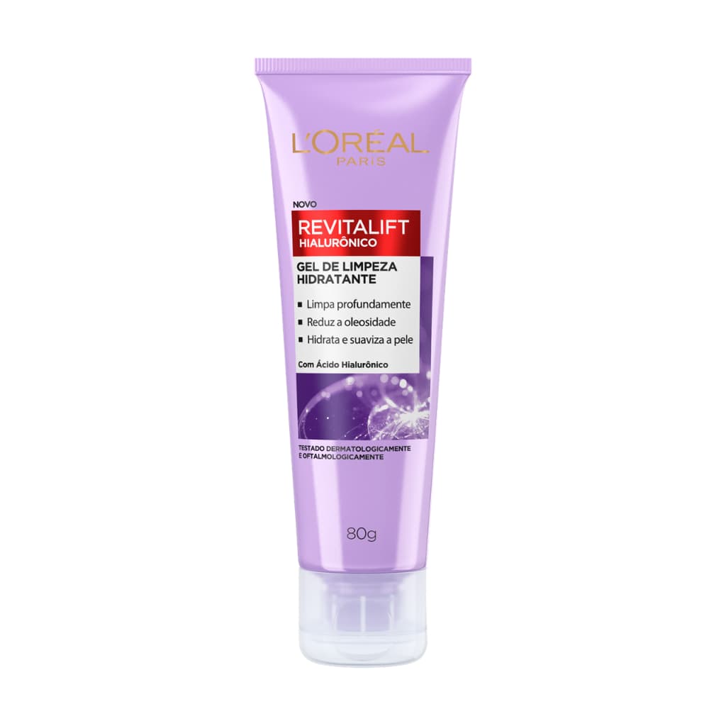 Gel de Limpeza Anti-idade L'Oréal Paris Revitalift Hialurônico, 80g