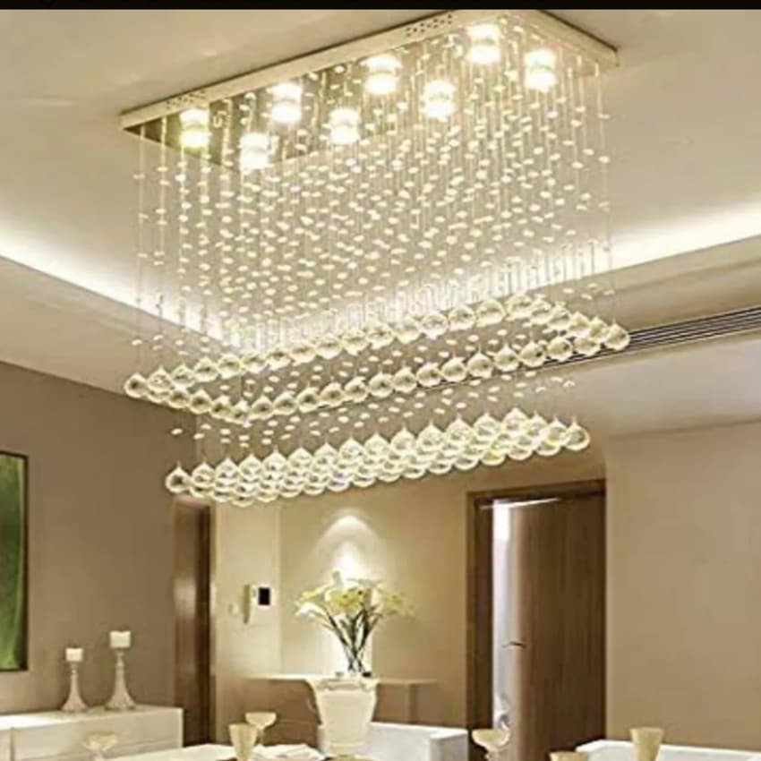 Lustre para sala em cristais K9 de 30mm e 70cm de altura