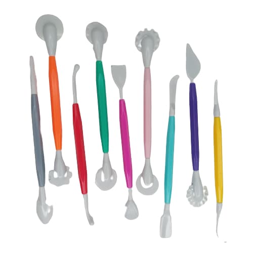 Kit Estecas Modeladoras 9 Peças Biscuit Confeitaria