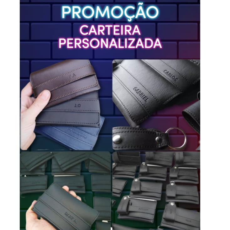 10 carteiras porta cartão personalizadas padrinhos