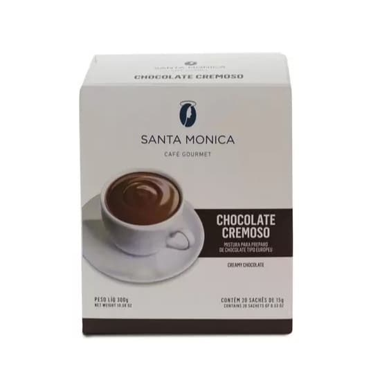 Chocolate Solúvel Cremoso Santa Monica  Caixa - Santa Mônica