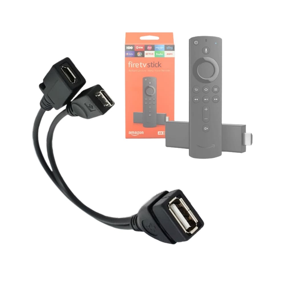 Cabo OTG adaptador fire stick tv 2 em 1