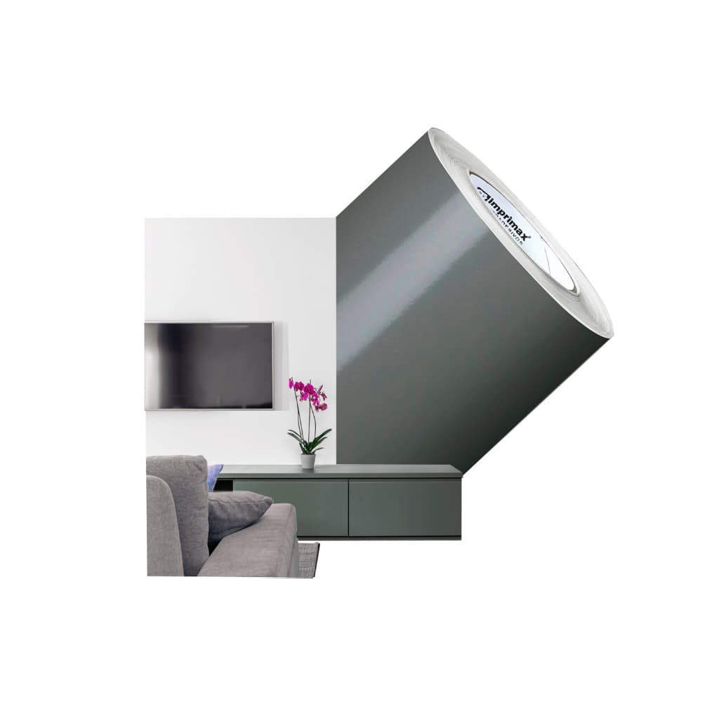 Adesivo para envelopamento Geladeiras Móveis 3M X 50CM CINZA ESCURO