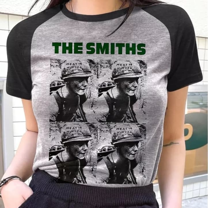 camiseta RAGLÃ  tshirt the smiths, blusa rock feminina, vintage indie plus size